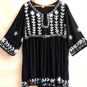 Exist Bohemian Embroidered Dress Small